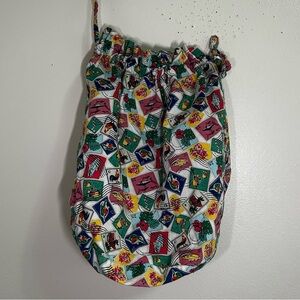 Vera Bradley stamp patterned draw string bag